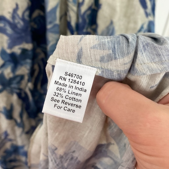 Ann Mashburn linen blend floral maxi dress - Picture 5 of 11